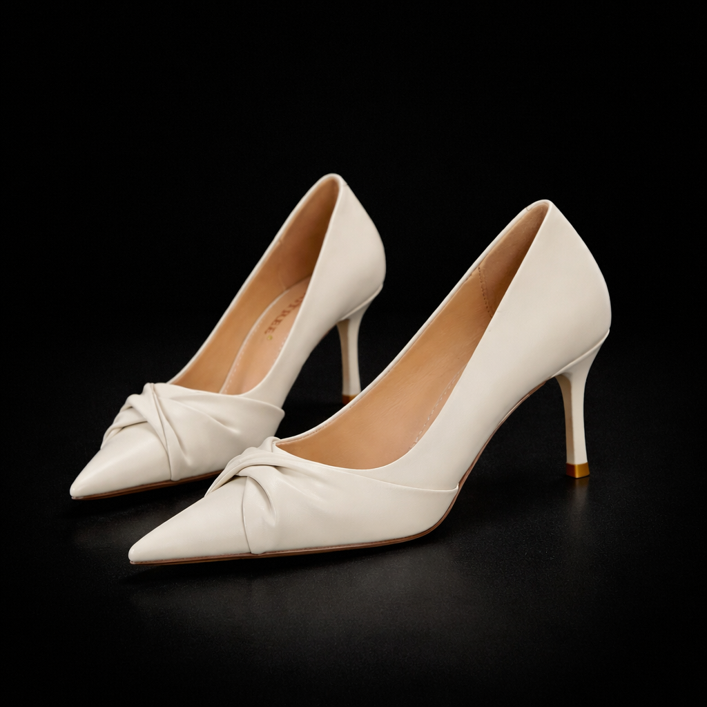 Women’s High Heel Shoes – Slim Pointed Toe, Glossy Finish, Breathable Summer Heels