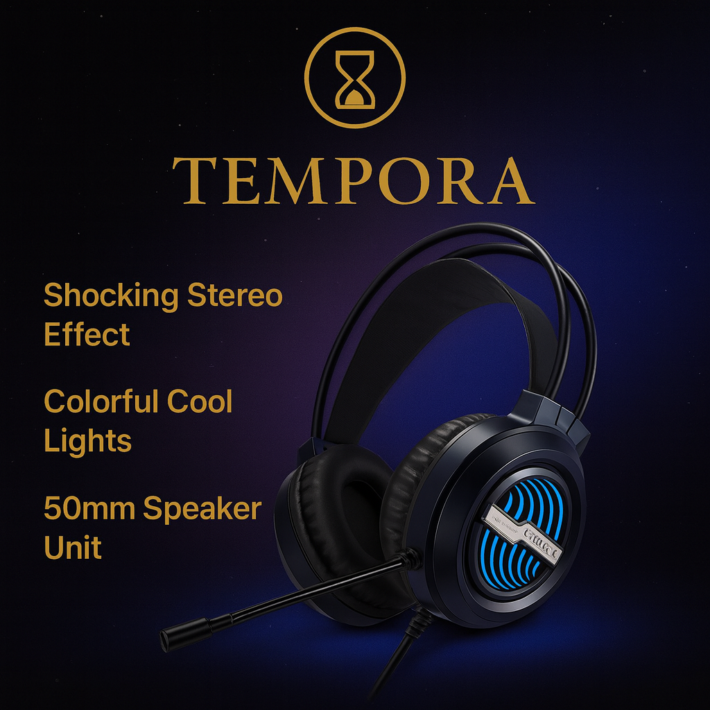 T-WOLF H130 RGB Gaming Headset | 3D Surround Sound, USB Wired, Noise-Cancelling Headphones