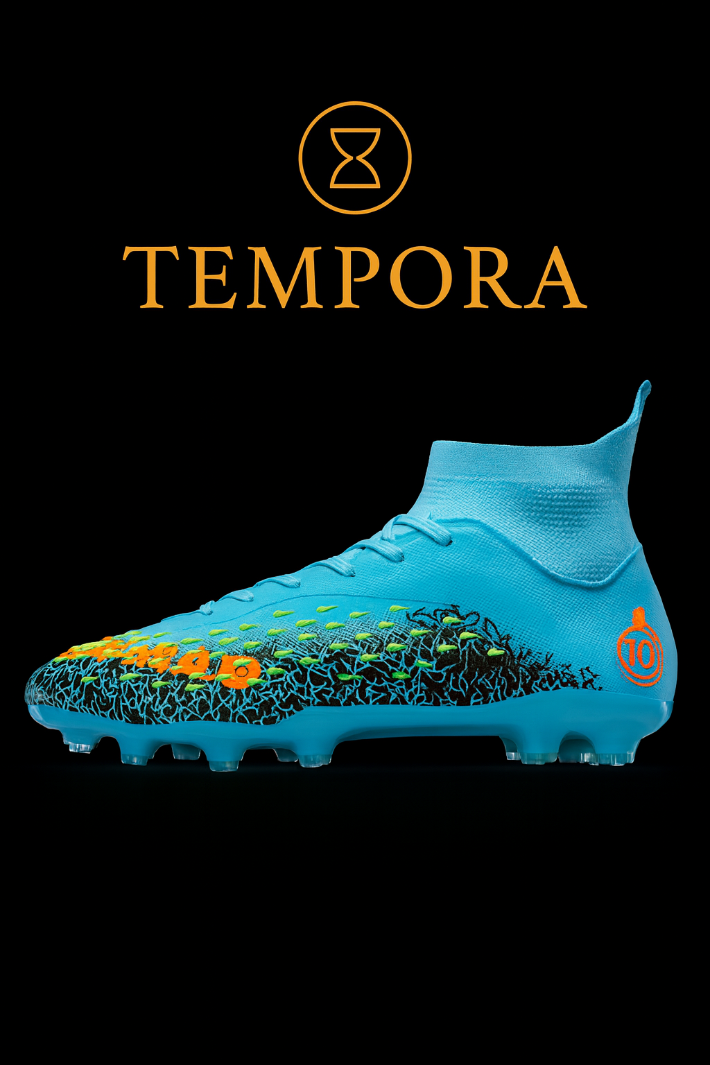 Greatshoes Men’s Soccer Boots | Black & Green Football Shoes for Field & Futsal