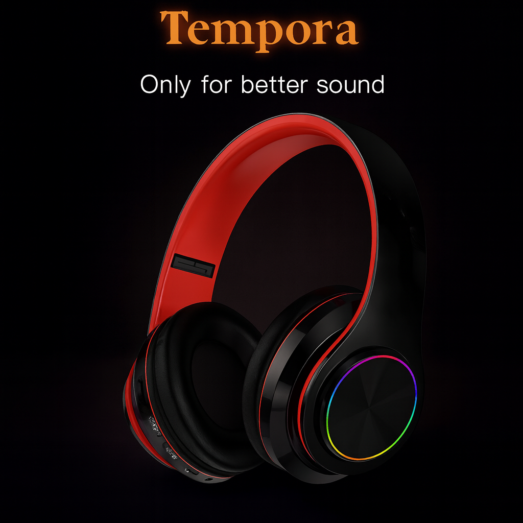 B39 Wireless Bluetooth Gaming Headset | Long Battery Life, Built-In Mic & LED Light Headphones