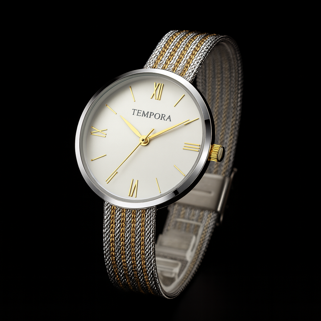 CURREN 9020 Mesh Steel Strap Waterproof Gold Clocks Fashion Quartz Watch Stainless Lady Simple Roman Casual Watches for Women