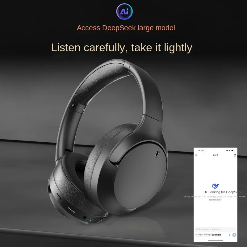 WGH-06 ANC Headphones for Bluetooth 5.3 45-Hour Playtime Hi-Fi Sound Type-C Fast Charge Foldable TWS Earphones