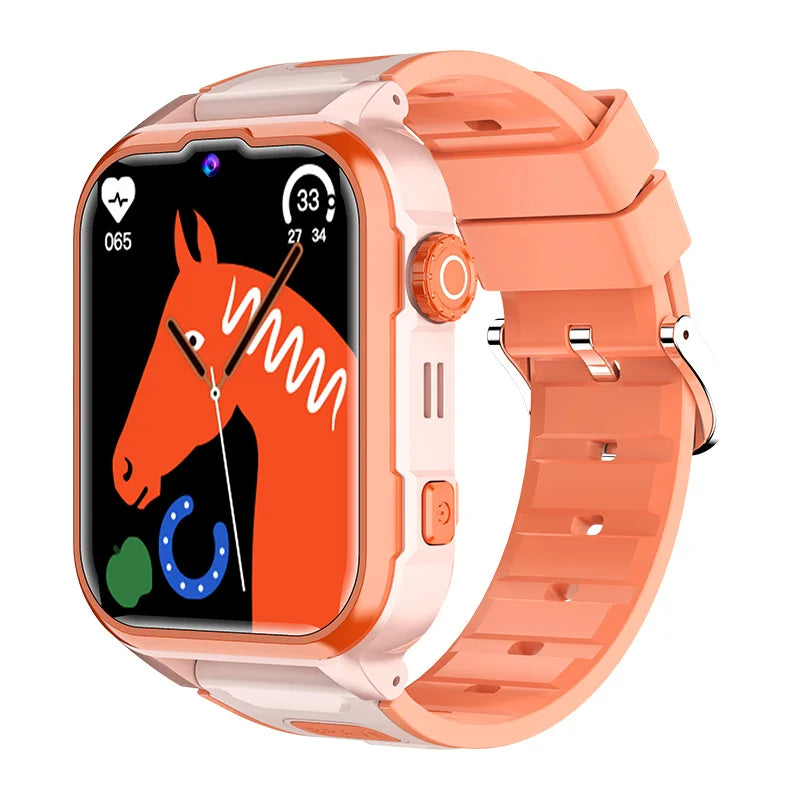 Y65 Kids SmartWatch 4G Video GPS SOS LBS Waterproof OLED 1.83\" Large Screen Fitness Tracker Alarm Clock Thermometer Answer Call