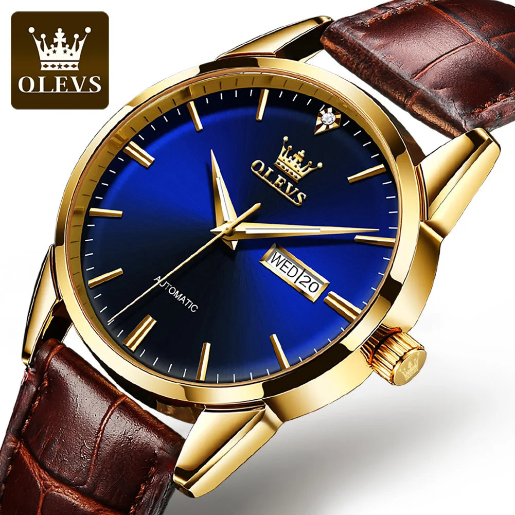 Olevs 6629 2023 Luxury Brand Watches  Male Business Watch Stainless Steel Man Sports Luminous Clocks for Men