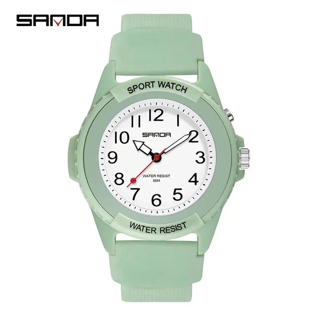 Sanda 6018 Luxury Quartz Watches Top Brand Unisex Wristwatch Men and Women Use Multi Color Watch Multi-function Fashion Clocks