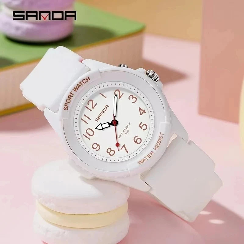 Sanda 6018 Luxury Quartz Watches Top Brand Unisex Wristwatch Men and Women Use Multi Color Watch Multi-function Fashion Clocks