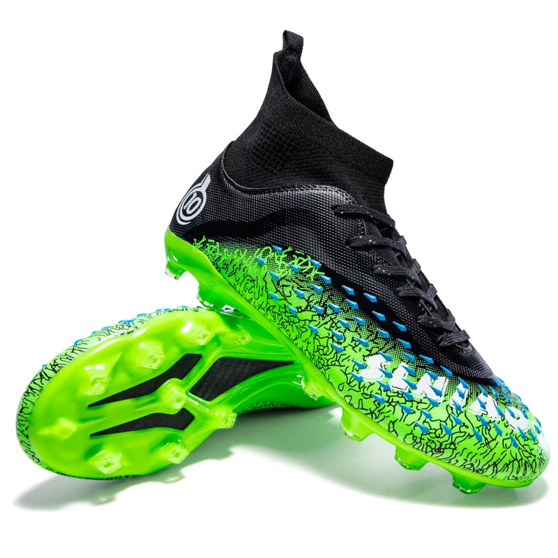 Greatshoes Black Green Football Shoes Soccer Boots Supplier,Field Football Boot Original Futsal Soccer Shoes Men
