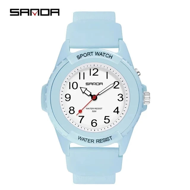 Sanda 6018 Luxury Quartz Watches Top Brand Unisex Wristwatch Men and Women Use Multi Color Watch Multi-function Fashion Clocks