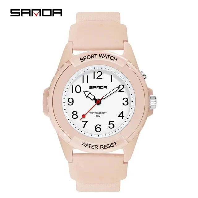 Sanda 6018 Luxury Quartz Watches Top Brand Unisex Wristwatch Men and Women Use Multi Color Watch Multi-function Fashion Clocks