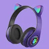 B39M Earphone Foldable LED Gaming Headset Wireless Cat Ear Headphone for Children Gift Audifonos