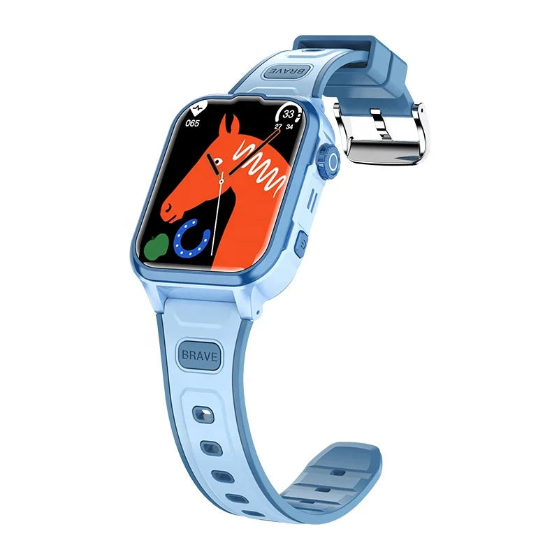 Y65 Kids SmartWatch 4G Video GPS SOS LBS Waterproof OLED 1.83\" Large Screen Fitness Tracker Alarm Clock Thermometer Answer Call