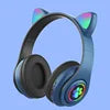 B39M Earphone Foldable LED Gaming Headset Wireless Cat Ear Headphone for Children Gift Audifonos