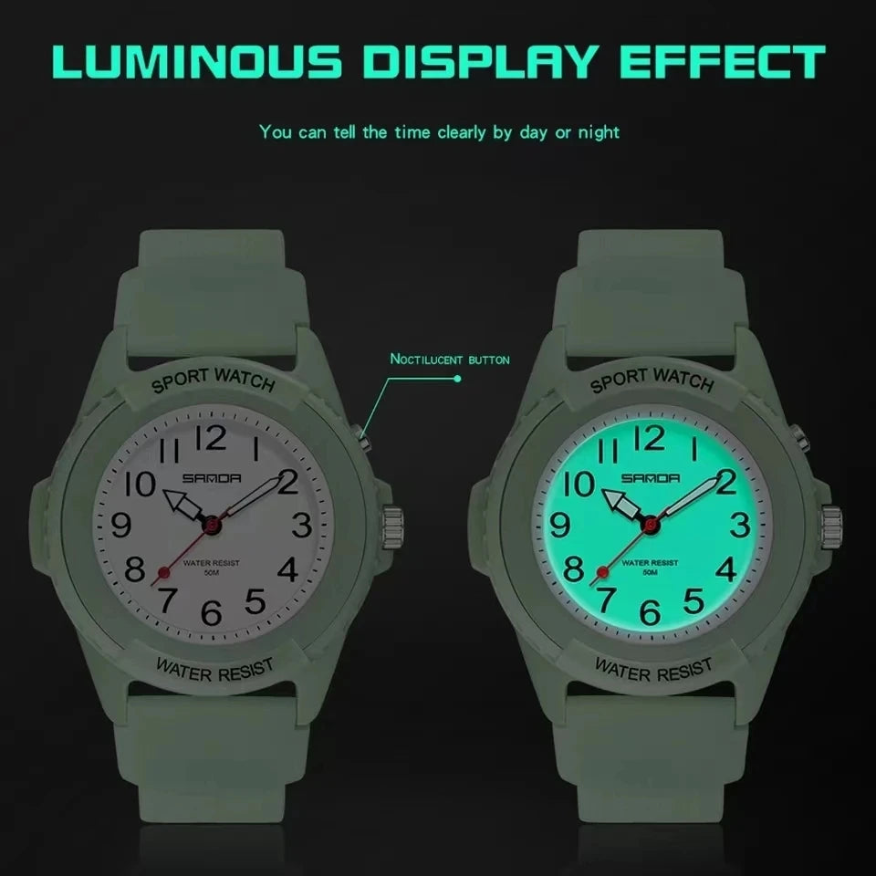 Sanda 6018 Luxury Quartz Watches Top Brand Unisex Wristwatch Men and Women Use Multi Color Watch Multi-function Fashion Clocks