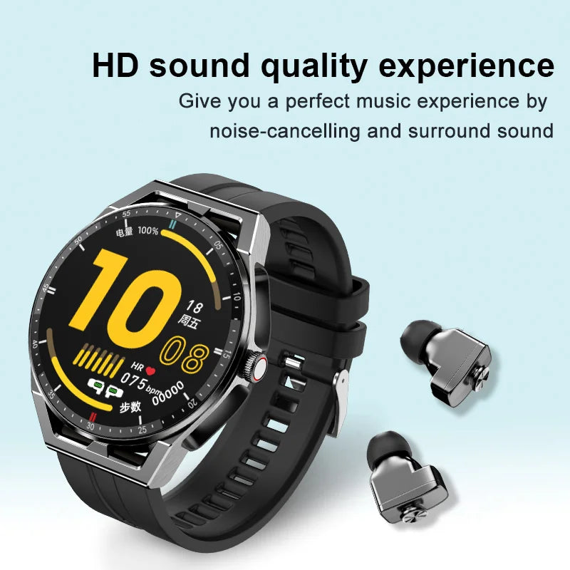 T20 Music Health Monitoring Pedometer Heart Rate Sports Smartwatch with Headphones