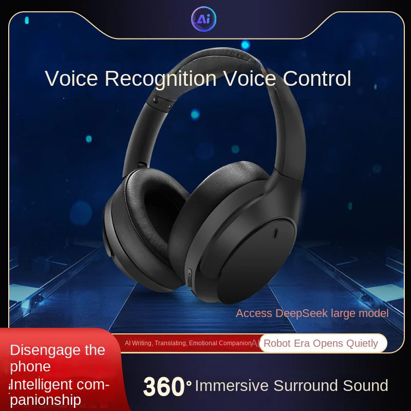 WGH-06 ANC Headphones for Bluetooth 5.3 45-Hour Playtime Hi-Fi Sound Type-C Fast Charge Foldable TWS Earphones