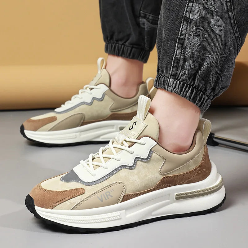 Logo Customizable Mens Shoes Summer New Breathable Trend Thick Soled Sports and Leisure Trendy Shoes Men