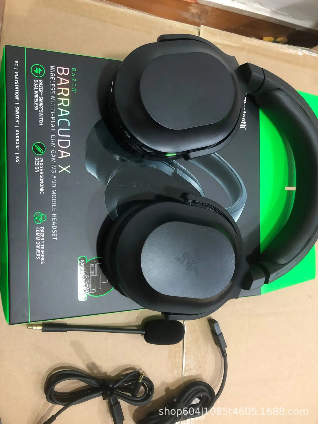 Barracuda X2.4G for Bluetooth Wireless Headset Game Office E-sports Earphones with Microphone Wired Music Headphones