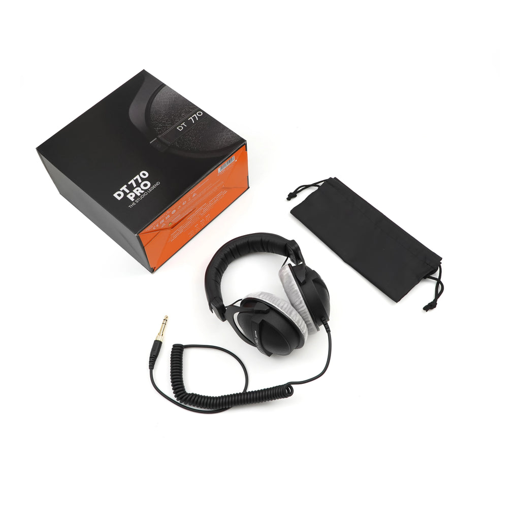 DT770 Pro Head-mounted Professional Monitor Headphones Environmental Noise Cancellation (ENC) Metal Construction 3.5mm