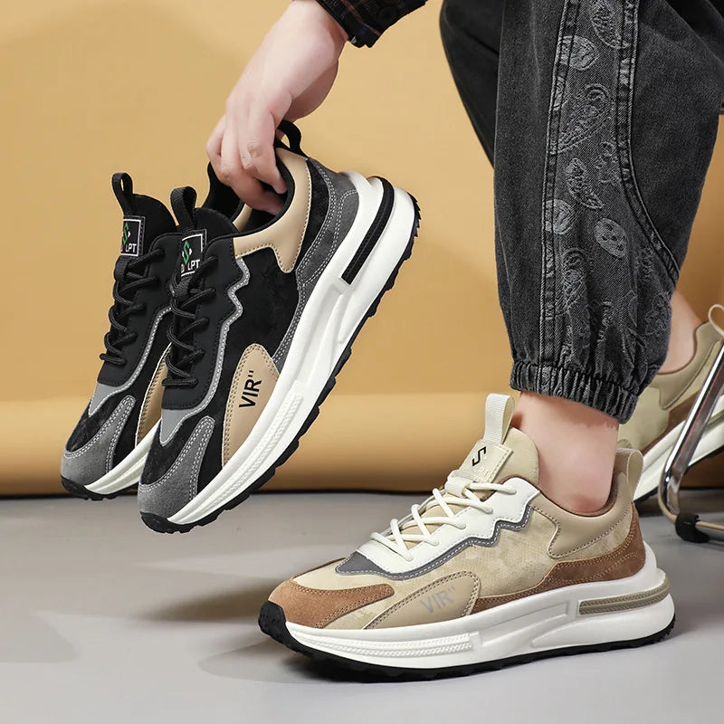 Logo Customizable Mens Shoes Summer New Breathable Trend Thick Soled Sports and Leisure Trendy Shoes Men