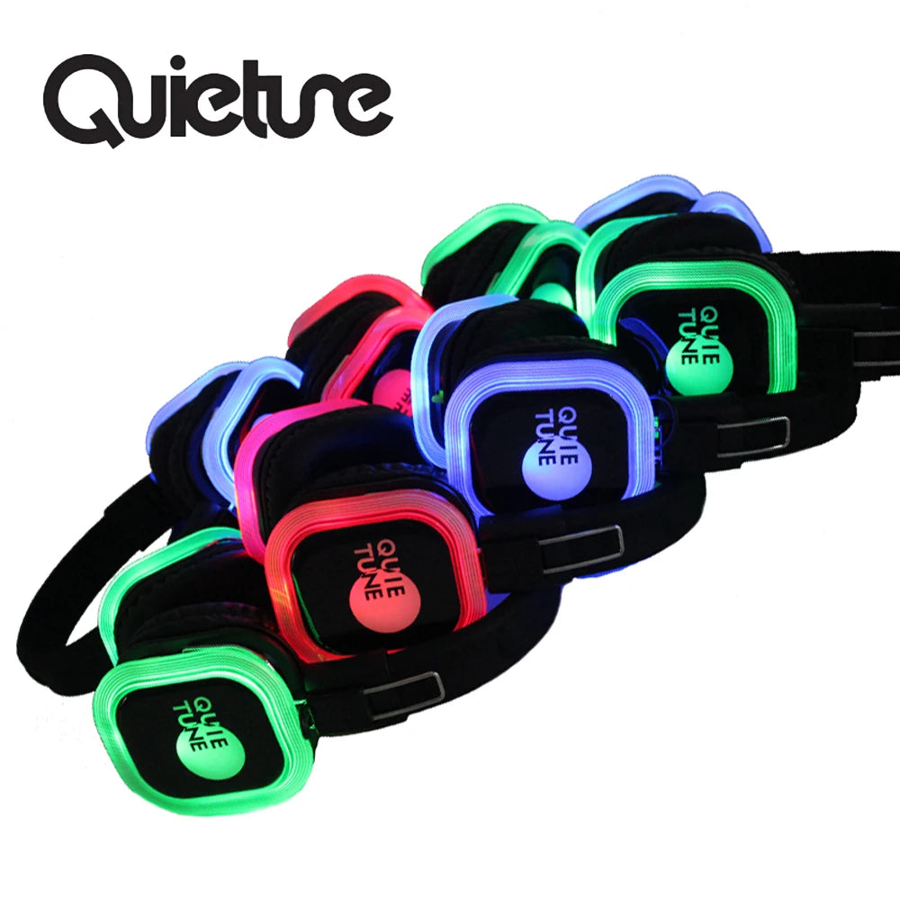 Silent disco headphones for 1 Set (2 headphones +1 transmitter)