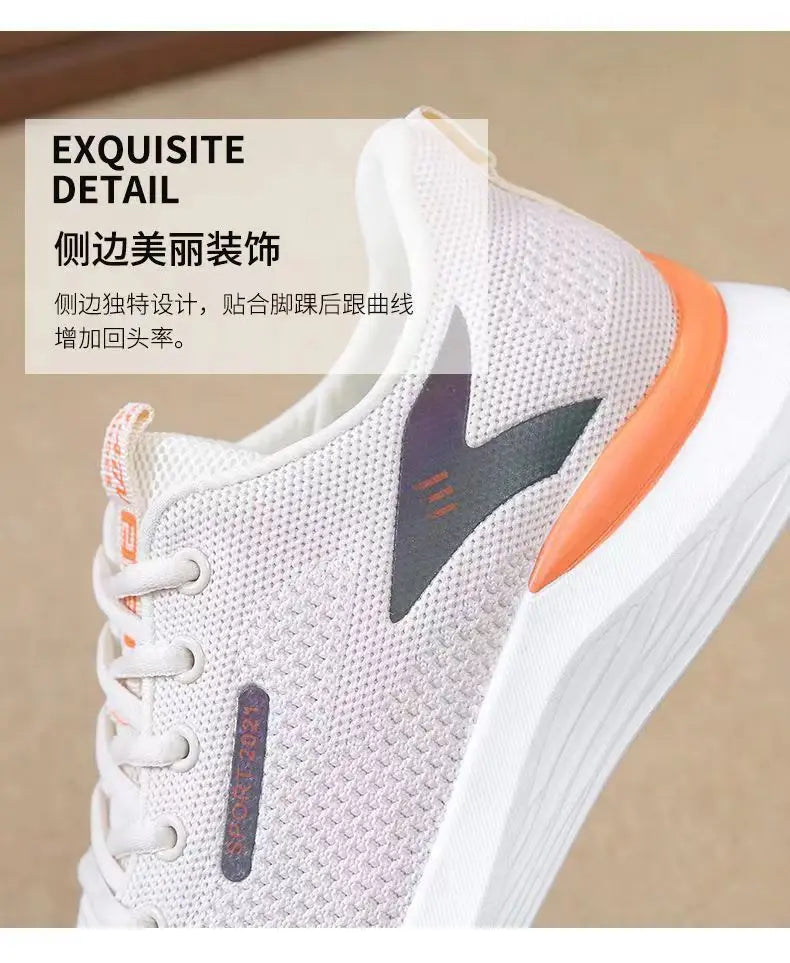 Hongyan Women's Casual Shoes Soft Lightweight Mesh Sports Design with Breathable Cushioning for Autumn & Spring Season