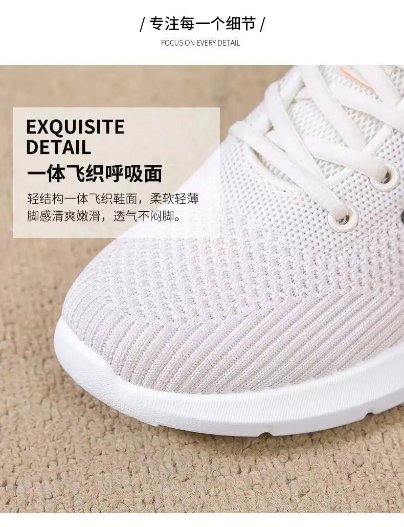 Hongyan Women's Casual Shoes Soft Lightweight Mesh Sports Design with Breathable Cushioning for Autumn & Spring Season