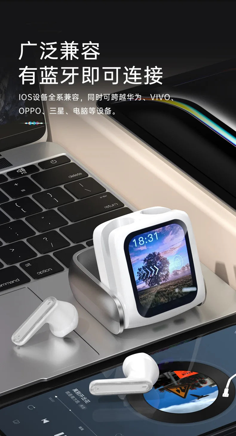 Smart Touch In-Ear Headphones with Digital Battery Indicator Sunglasses Earphone Mobile Phone Handsfree