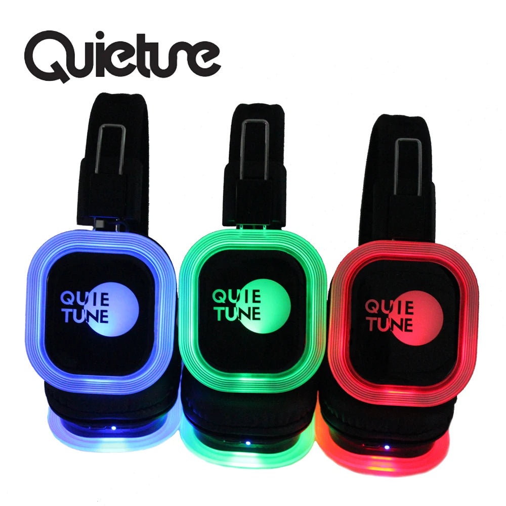 Silent disco headphones for 1 Set (2 headphones +1 transmitter)