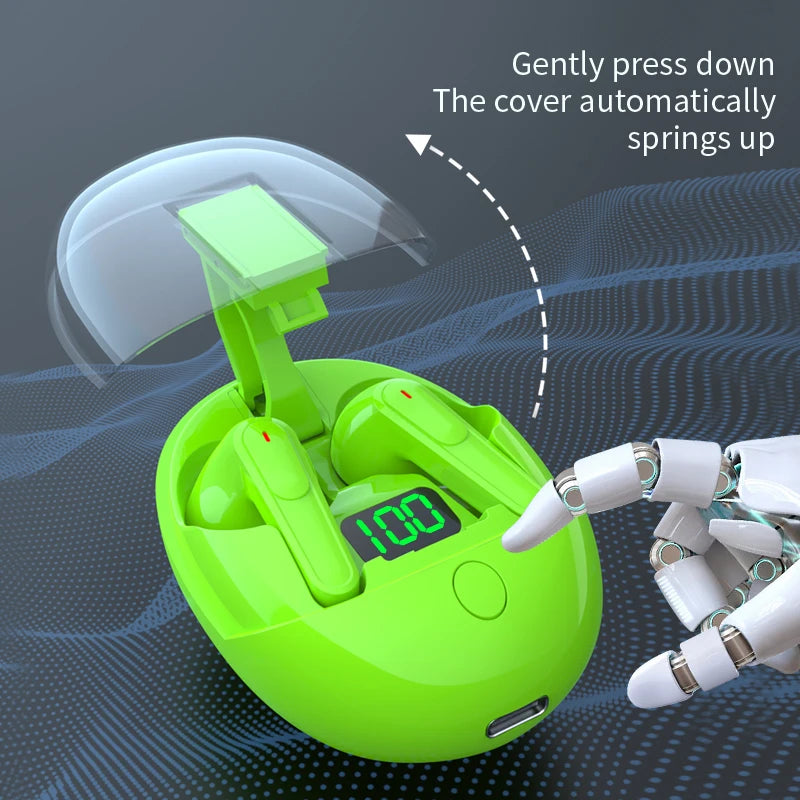 New Design Transparent Case Earbuds Bass Headphone 30mah Headset 200mah Charger Box TWS Pro One Split Wireless Earphone in Ear