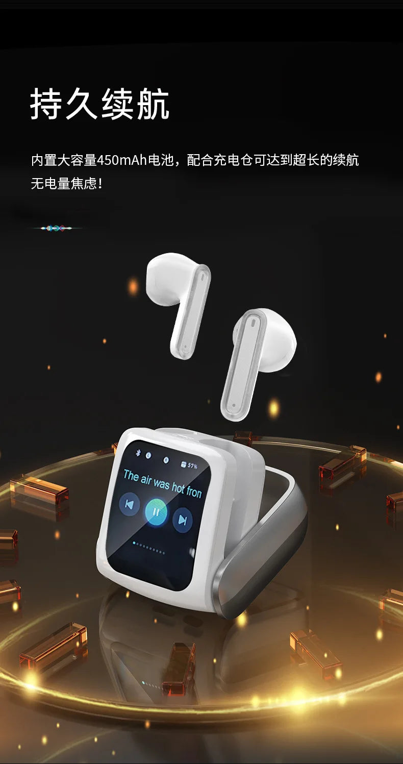 Smart Touch In-Ear Headphones with Digital Battery Indicator Sunglasses Earphone Mobile Phone Handsfree