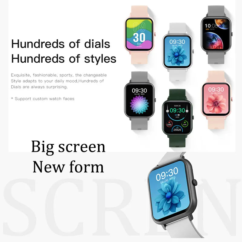 2025 New Smart Watch Men Women 1.83 inch Full Touch Screen Heart Rate Tracker Bluetooth Talking Sports Smart Watch Holiday Gift