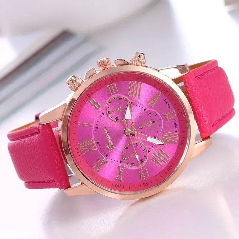 Watch Women Casual Ladies Watches Top Brand Luxury Woman Watch Leather Simple Dress Quartz Wristwatch Female Clocks