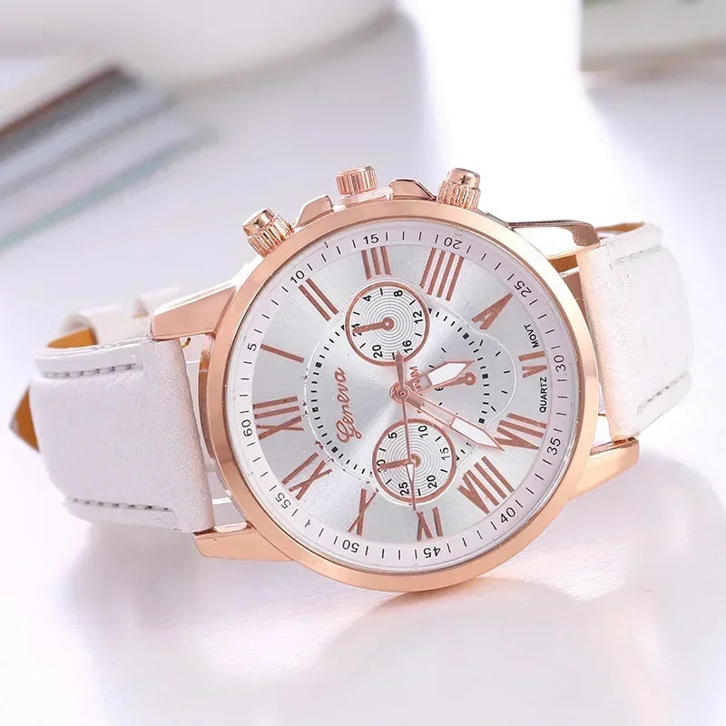 Watch Women Casual Ladies Watches Top Brand Luxury Woman Watch Leather Simple Dress Quartz Wristwatch Female Clocks