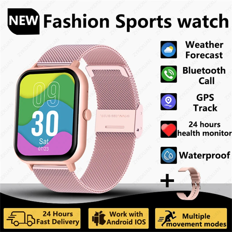 2025 New Smart Watch Men Women 1.83 inch Full Touch Screen Heart Rate Tracker Bluetooth Talking Sports Smart Watch Holiday Gift