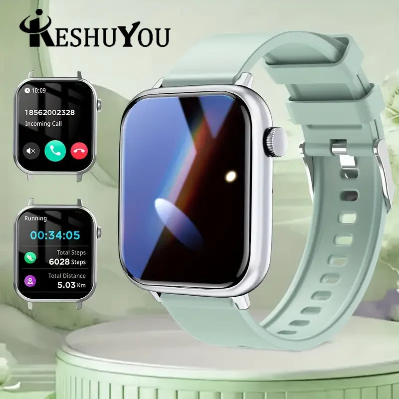 KESHUYOU 2025 New Smart Watch Bluetooth Talk Heart Rate Monitor Sports Health IP68 Waterproof Men Women smartwatch Holiday Gifts