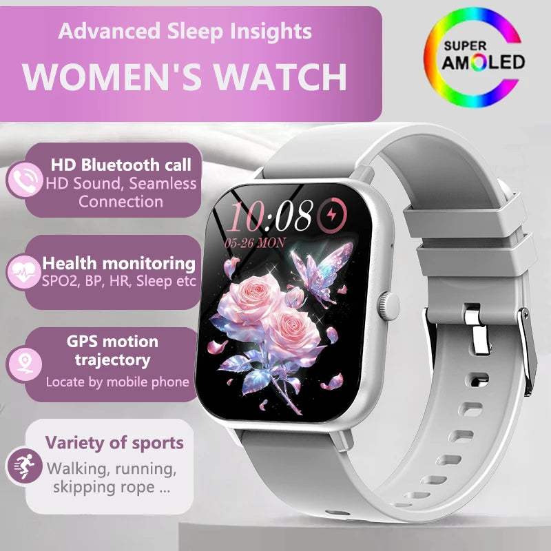 2025 New Smart Watch Men Women 1.83 inch Full Touch Screen Heart Rate Tracker Bluetooth Talking Sports Smart Watch Holiday Gift