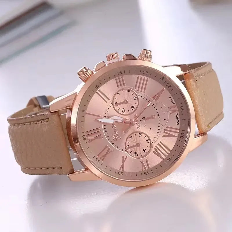 Watch Women Casual Ladies Watches Top Brand Luxury Woman Watch Leather Simple Dress Quartz Wristwatch Female Clocks