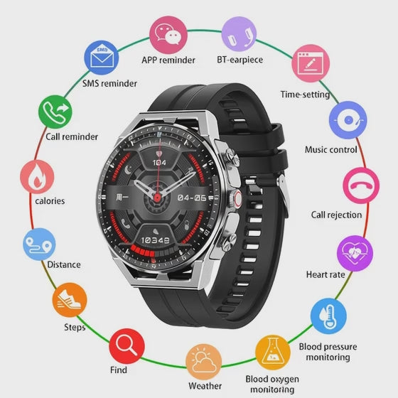 T20 Music Health Monitoring Pedometer Heart Rate Sports Smartwatch with Headphones