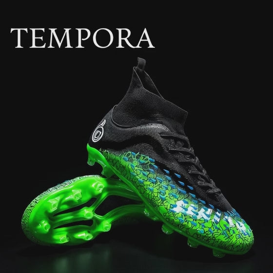 Greatshoes Men’s Soccer Boots | Black & Green Football Shoes for Field & Futsal