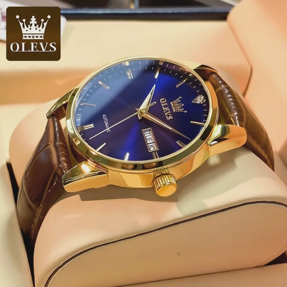 Olevs 6629 2025 Luxury Brand Watches Automatic Mechanical Male Business Watch Stainless Steel Man Sports Luminous Clocks for Men
