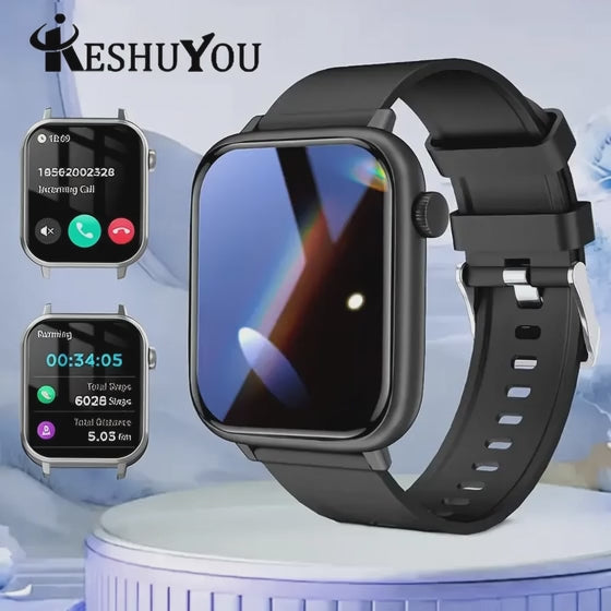 KESHUYOU 2025 New Smart Watch Bluetooth Talk Heart Rate Monitor Sports Health IP68 Waterproof Men Women smartwatch Holiday Gifts