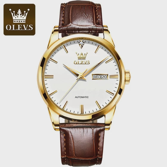 Olevs 6629 2025 Luxury Brand Watches Automatic Mechanical Male Business Watch Stainless Steel Man Sports Luminous Clocks for Men