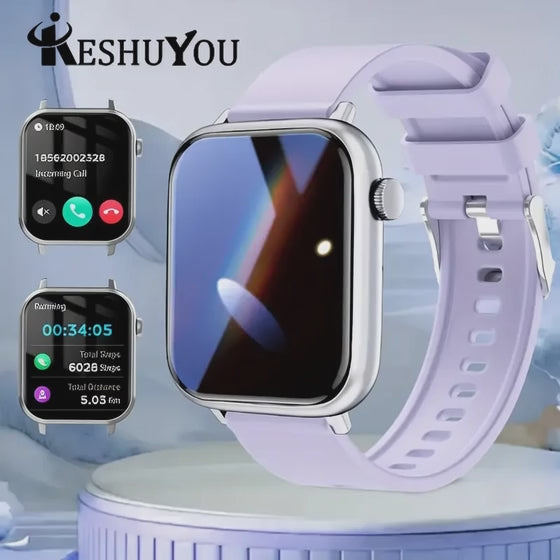 KESHUYOU 2025 New Smart Watch Bluetooth Talk Heart Rate Monitor Sports Health IP68 Waterproof Men Women smartwatch Holiday Gifts