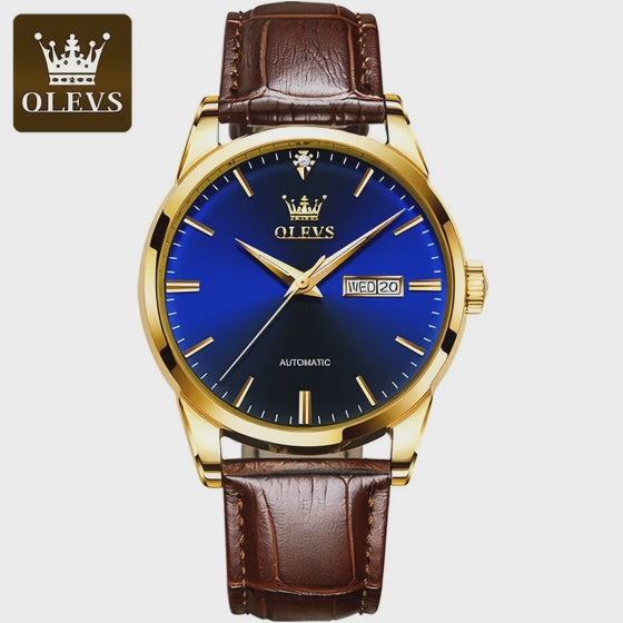 Olevs 6629 2025 Luxury Brand Watches Automatic Mechanical Male Business Watch Stainless Steel Man Sports Luminous Clocks for Men